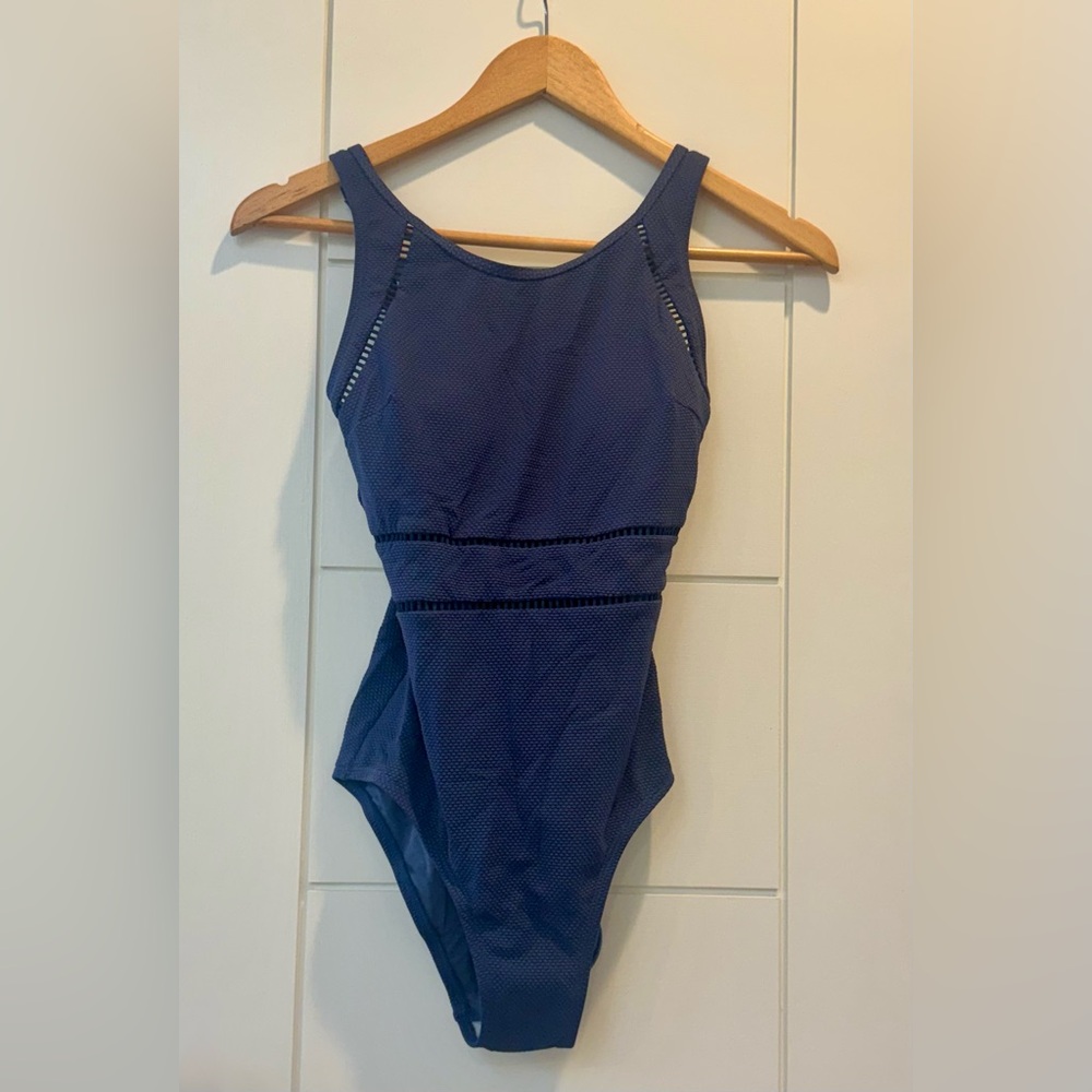 Navy Tummy Control Micro Cutout One-Piece, XS/Navy